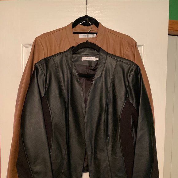 Faux Leather Blazers - Picture 2 of 4